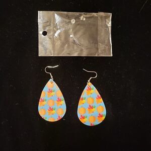 Pumpkin earrings brand new